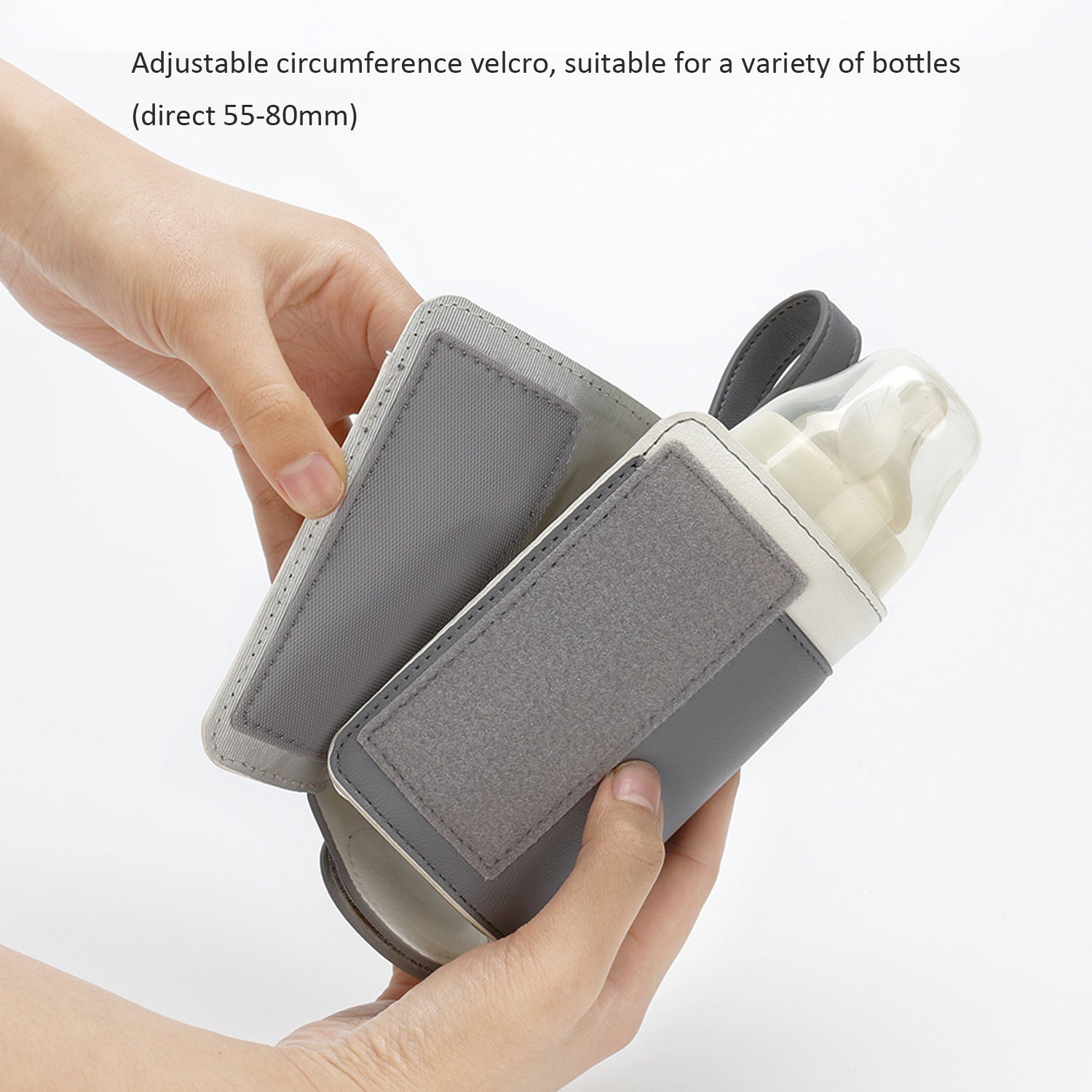 Warmer bag Warm milk bag leather three speed adjustable heating milk bottle bag car portable constant temperature heating cup sleeve - Korvel