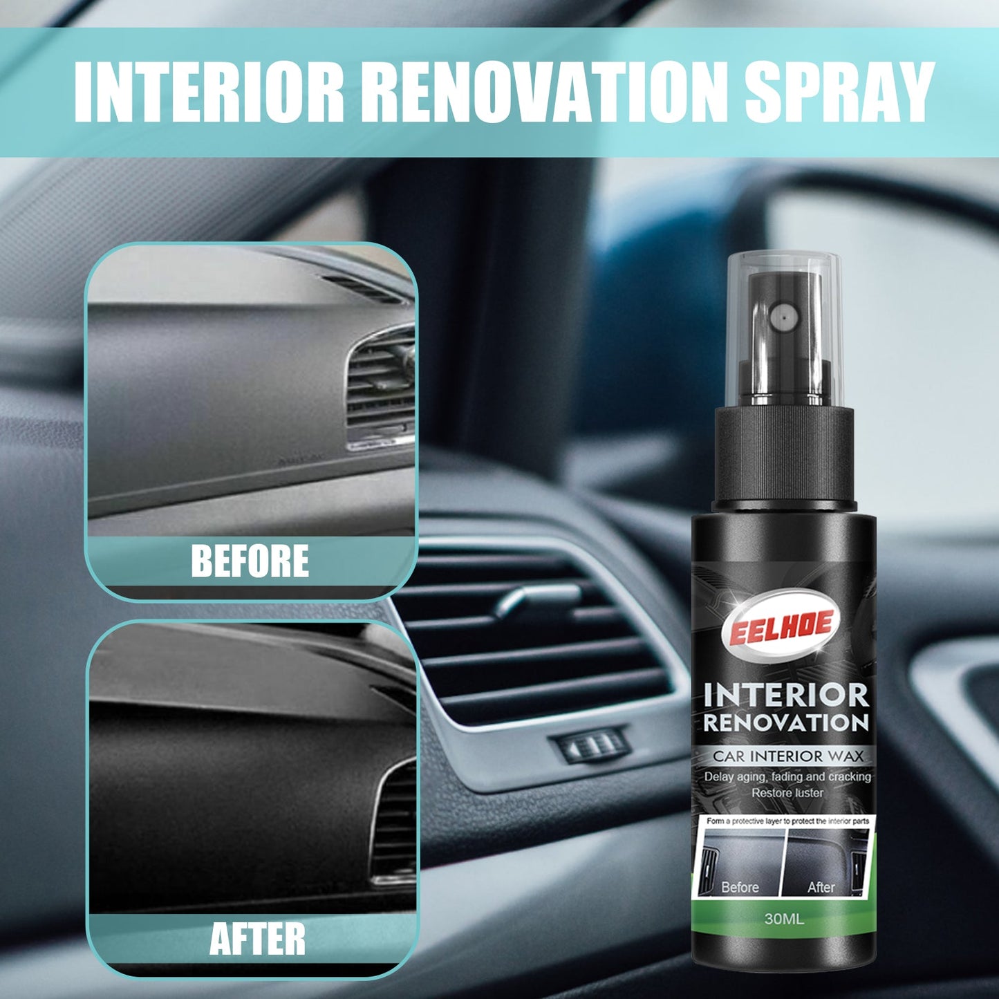 Automotive Interior Repair Spray, Clean Interior Leather Maintenance Spray Car Interior Refurbishment Spray - Korvel