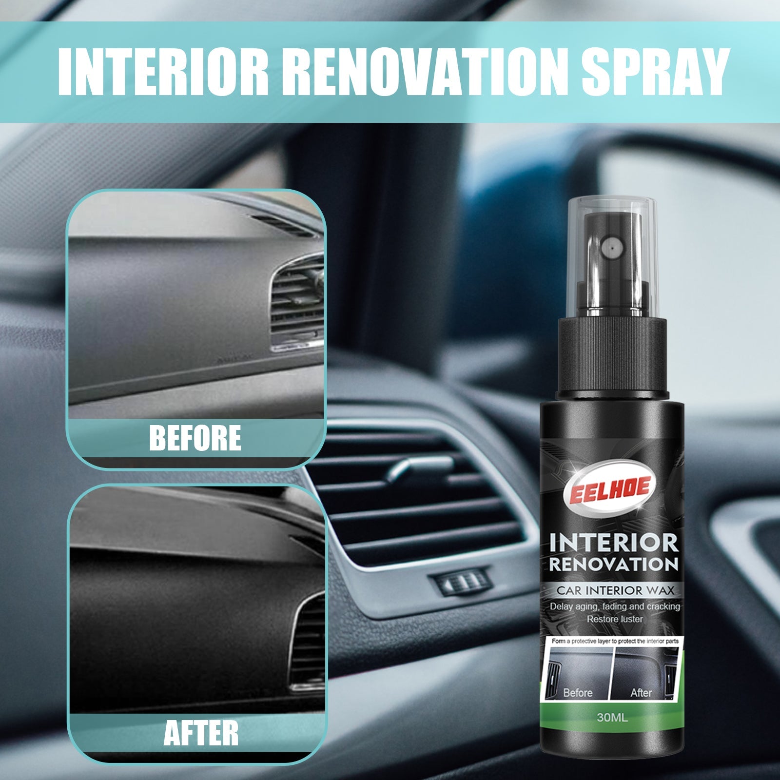 Automotive Interior Repair Spray, Clean Interior Leather Maintenance Spray Car Interior Refurbishment Spray - Korvel