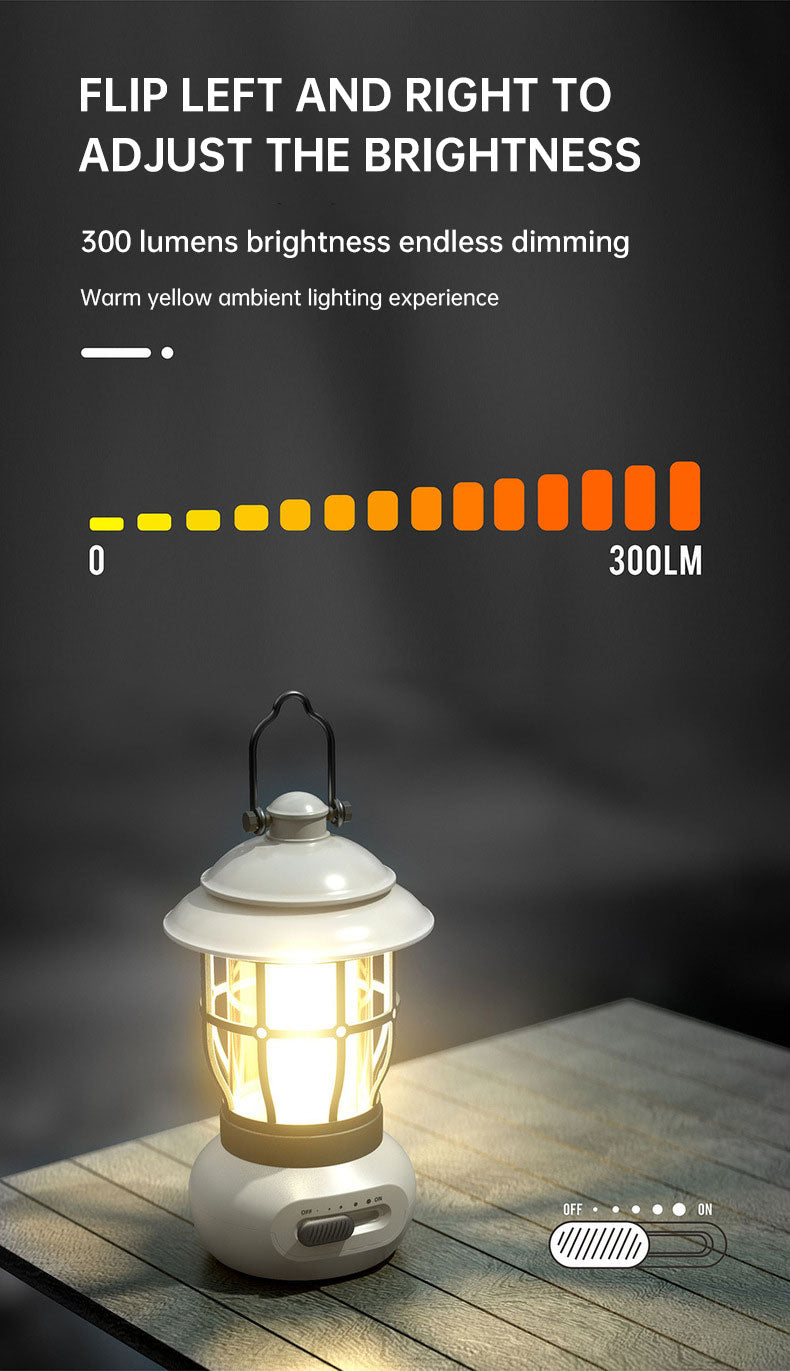 Vintage USB Camping Light for Outdoor Ambience