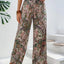 Printed Wide Leg Pants - Korvel