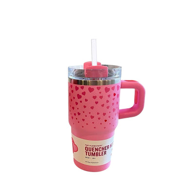 Valentine's Day - themed 5D - patterned love - heart thermos cup with cold - keeping function, made of 304 stainless steel - Korvel