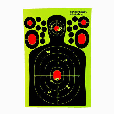 Fluorescent Half-Length Humanoid Shooting Target - 9.5x14.5 Inches