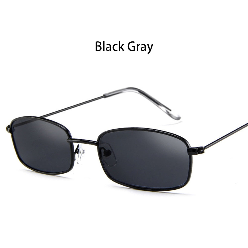 Candy Colors Metal Frame Rectangle Sunglasses Small Retro Shades UV400 Sun Glasses for Men Women Driving Eyewear Summer Goggles - Korvel