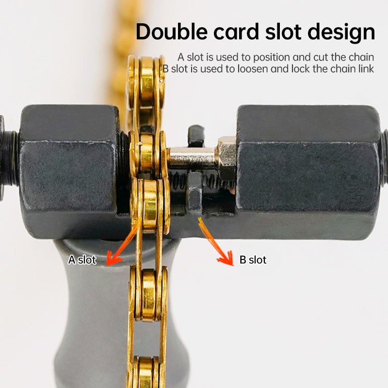 Universal Bike Chain Breaker v3.8: Cuts pins, removes links. For single - 12 speed MTB, road bikes. Repair tool. - Korvel