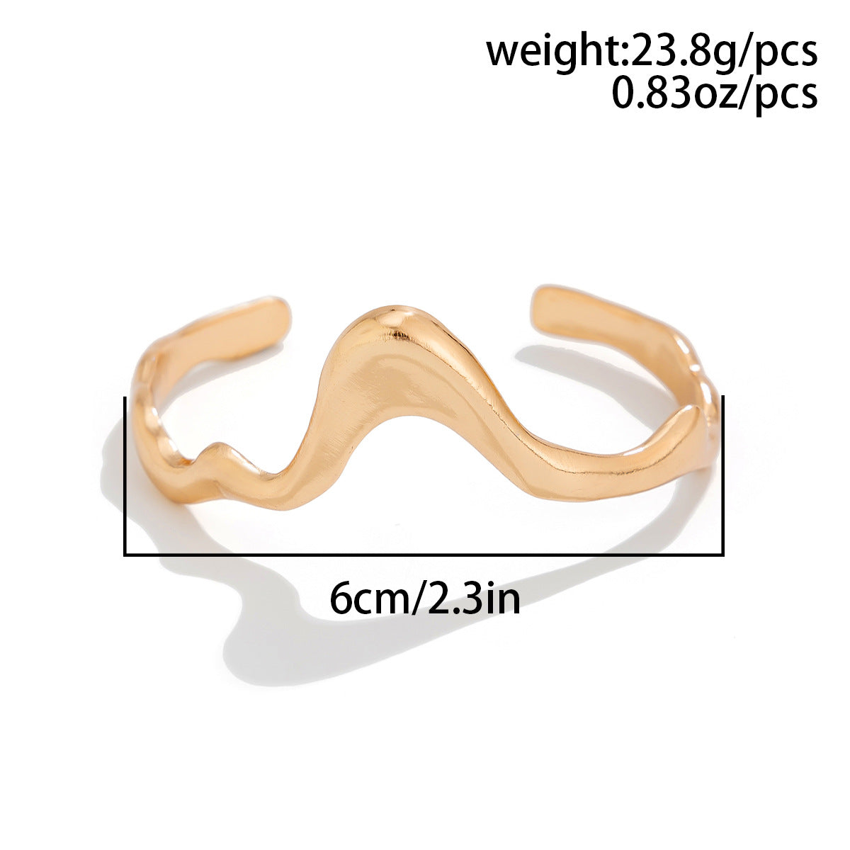Bracelet de cheville en métal liquide lava à la mode