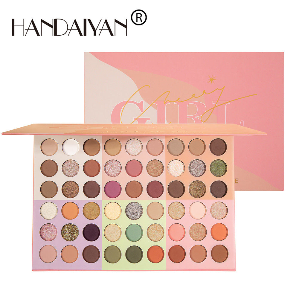 HANDAIYAN Popular 54 Color Eyeshadow Palette Earth Color Pearlescent Matte Glitter Powder Eye Shadow - Korvel