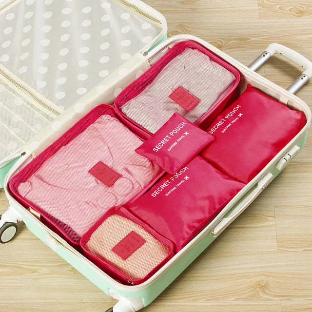 6-Piece Waterproof Travel Storage Bag Set