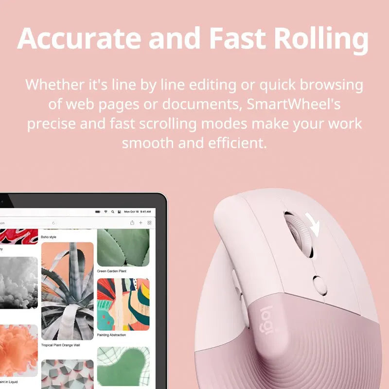 Logitech Lift Wireless Bluetooth Ergonomic Mouse