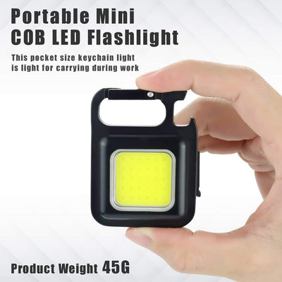 Multifunctional Mini COB Work Light TYPE-C Rechargeable Portable Keychain Light Magnetic Overhaul Emergency Light - Korvel