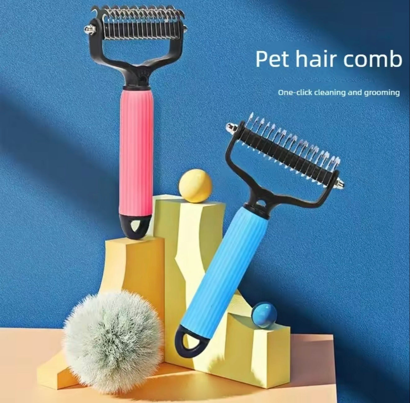 FurEase DeShedd Comb for Effective Pet Grooming