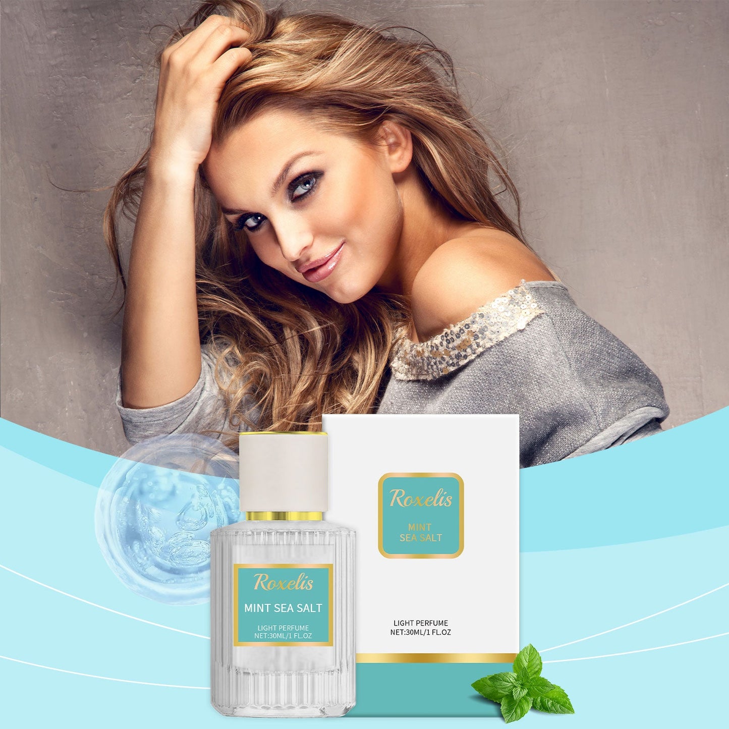 Mint Sea Salt Perfume Mild Fresh Elegant Tone Ear And Wrist Lasting Fragrance Elegant Date Fragrance Perfume - Korvel