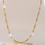 Collar de Cadena de Perlas de Acero Inoxidable Elegante