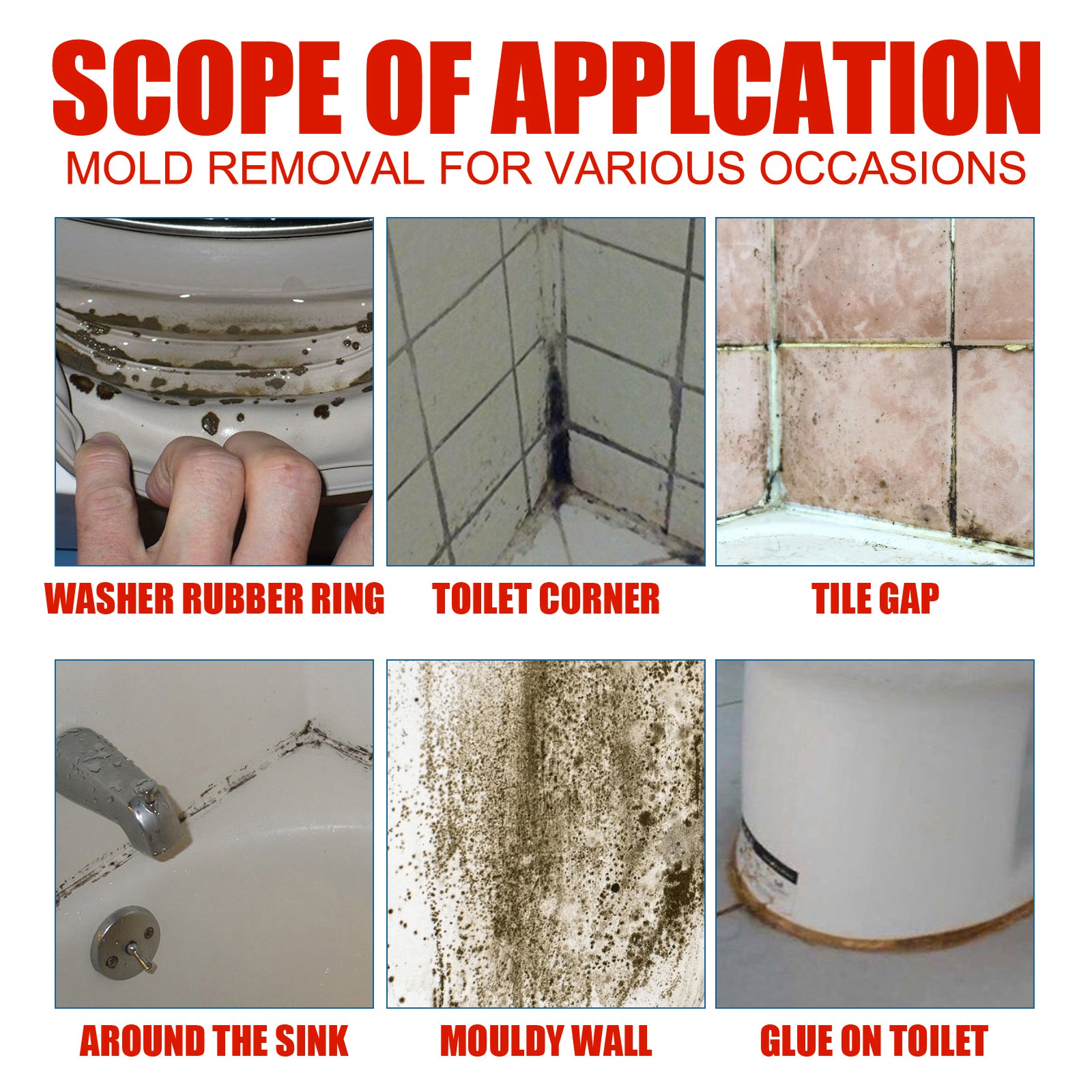 Mildew Remover, Bathroom Kitchen Ceiling Wall Cleaning Stains Anti-mildew Cleaner - Korvel