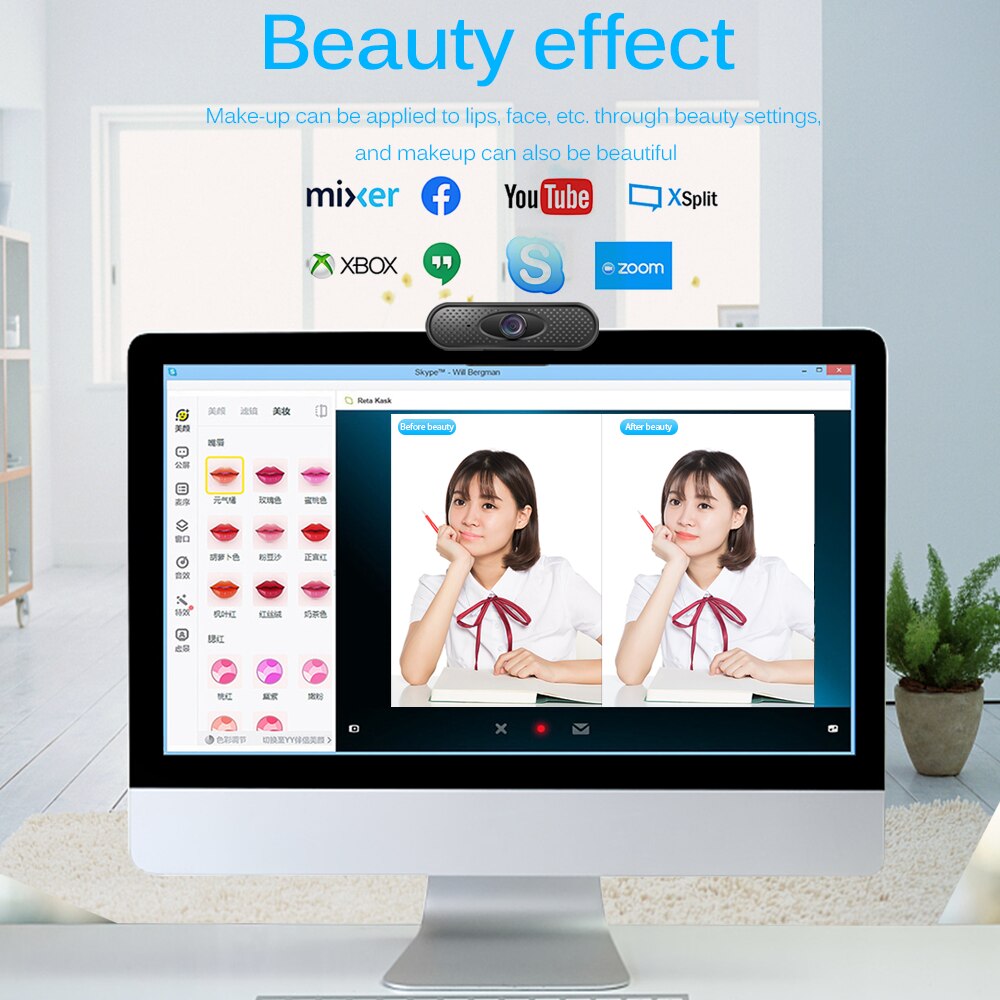 Flexible USB Webcam HD/1080P/PC Web Camera With Microphone Web Cam USB Camera for Computer Webcamera Full HD Video - Korvel