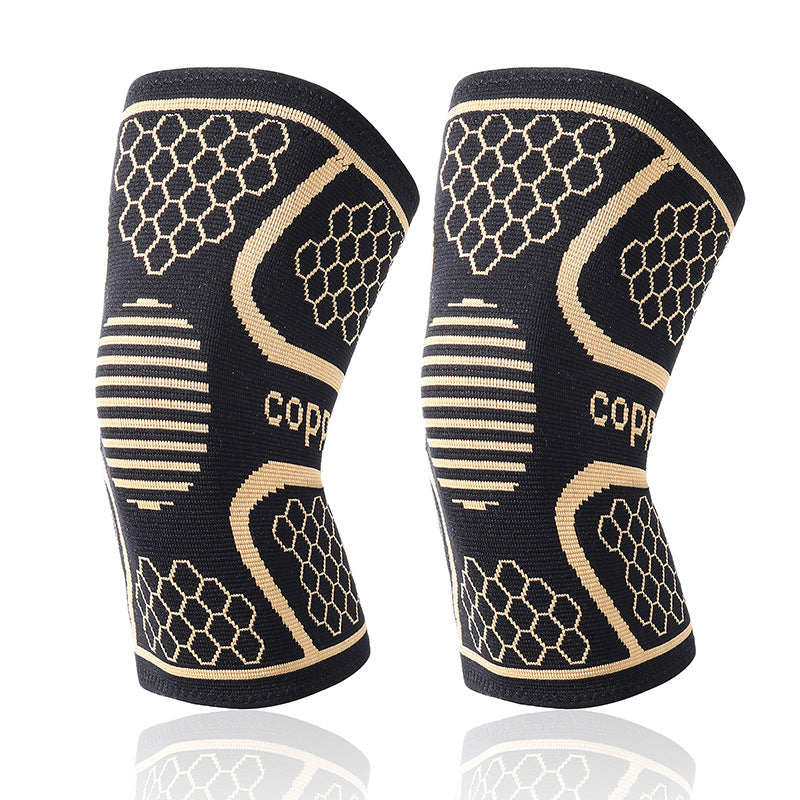 Sports knee pads moisture wicking deodorizing copper ion knee pads basketball hiking running copper fiber knee pads - Korvel