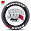 [One-piece set] Tire letter sticker one-piece set One-piece set Suitable for 4 tires No accessories included - Korvel