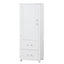 Tall bathroom storage cabinet with two drawers and adjustable shelves for independent storage - Korvel