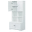 Elegant 4-Door Bathroom Storage Cabinet with Adjustable Shelves