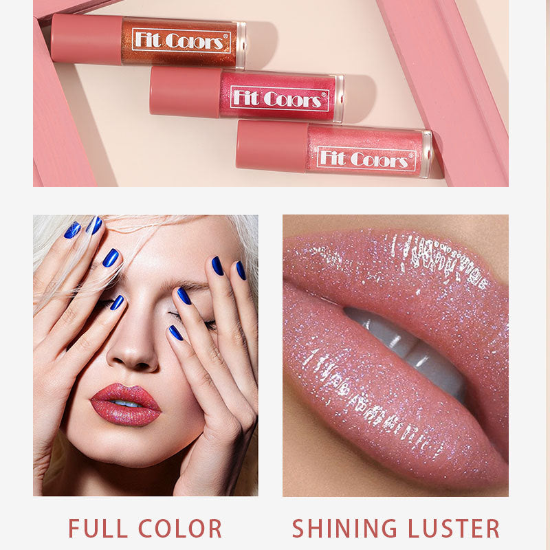 Fit Colors Pearlescent Lip Gloss Matte Non-Stick Cup Mermaid Sparkling Lip Gloss - Korvel
