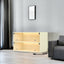 Off white Glass Door Shoe Box Shoe Storage Cabinet For Sneakers With RGB Led Light - Korvel