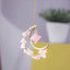 Natural crystal broken stone moon pendant Melkaba DIY woven wind chime pendant decoration crystal ornament gift - Korvel