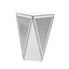 U-Can 13.8'' Silver Square Mirrored End Table, Modern Side Table with Crushed Diamond for Living Room, No Assembly Required - Korvel