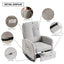 Accent Rocking Chair with Footrest High Back Rubber Wood Rocking Legs Bedroom Living Space - Korvel