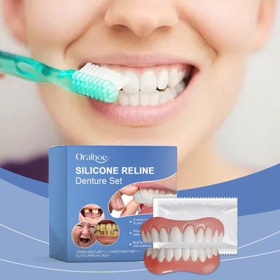 Silicone Resin Denture Set for Enhanced Smile Comfort