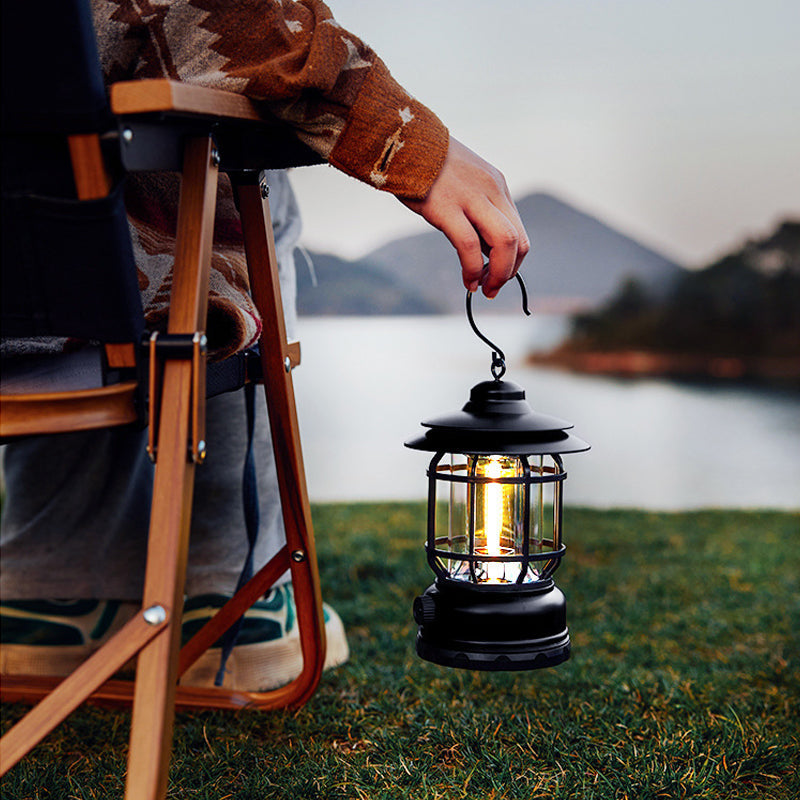Retro Portable Camping Lamp with Stepless Dimming