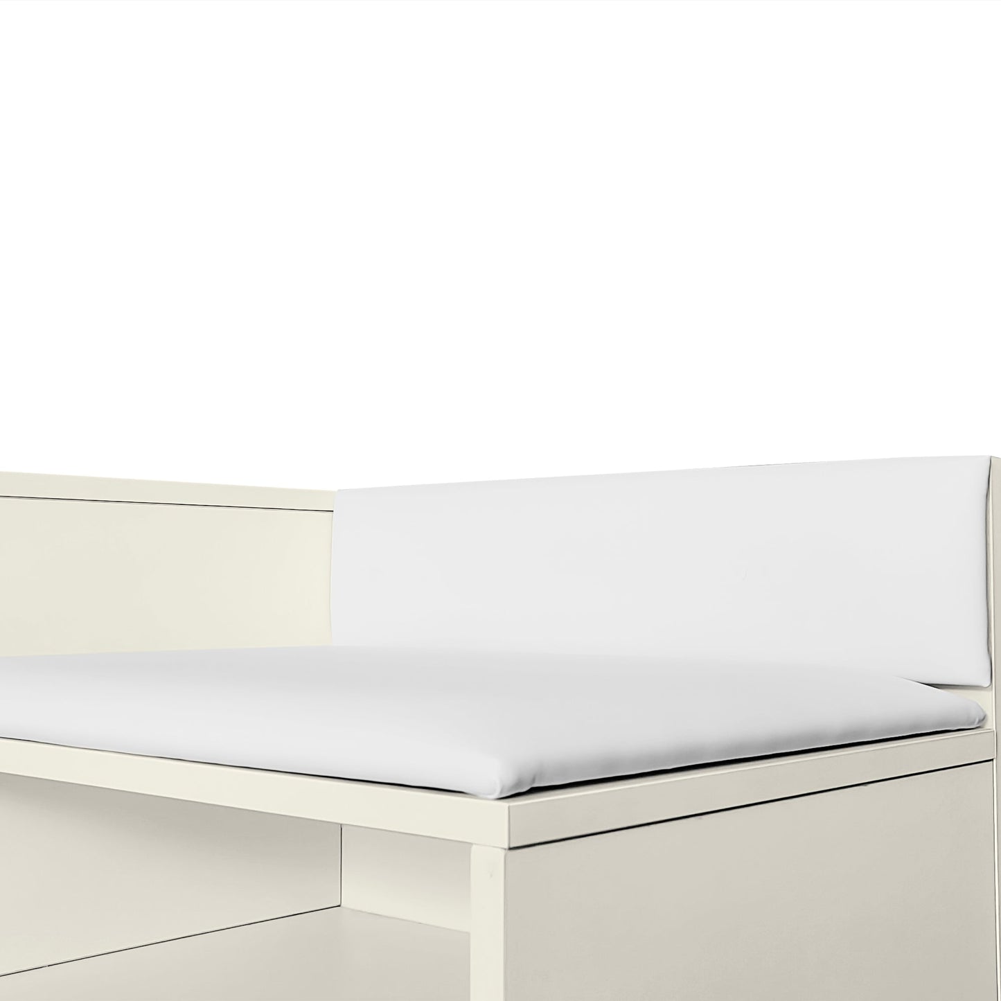 Modern Shoe Storage Bench with Hidden Storage and Upholstered Cushions for Bedside, Living Room and Entryway ((Antique White) - Korvel