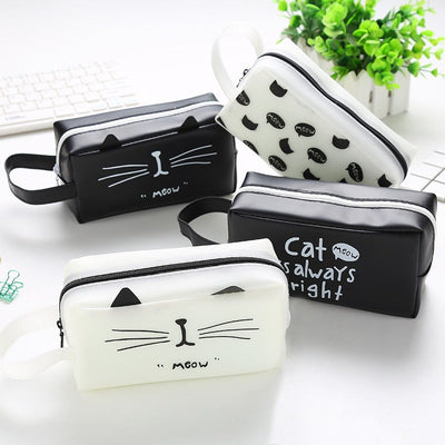 New Cat's Kingdom Pencil Bag Cartoon Cat Student Pencil Case Large Capacity Creative Stationery Box Pencil Bag - Korvel