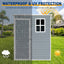 5x3ft Resin Outdoor Storage Shed Kit-Perfect to Store Patio Furniture Grey - Korvel