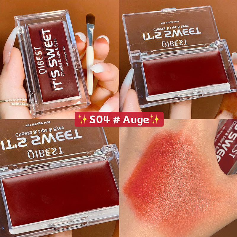 QIBEST 3-in-1 Lipstick, Eye Shadow & Blush Cream