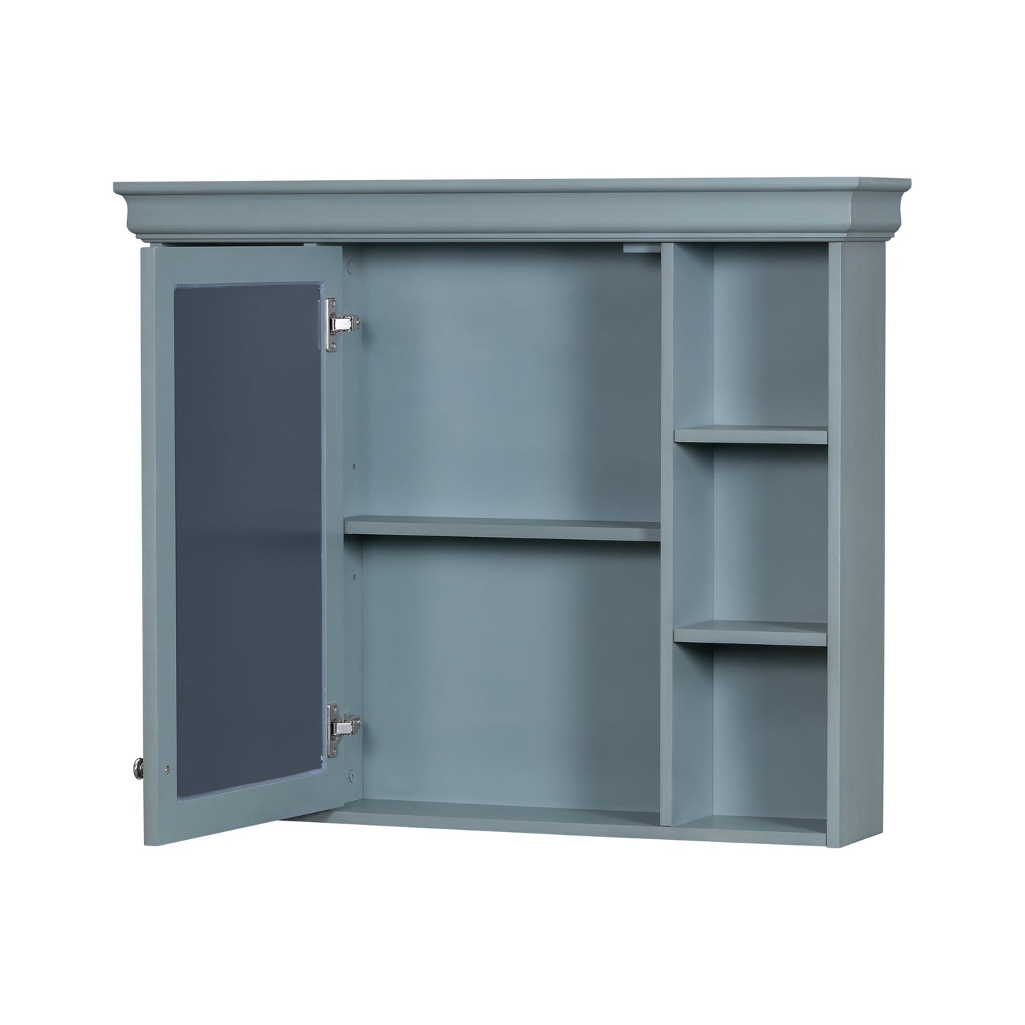 36 inch modern mirror cabinet with adjustable shelves, 2 soft closing doors, and 6 drawer storage cabinet door organizers - Korvel