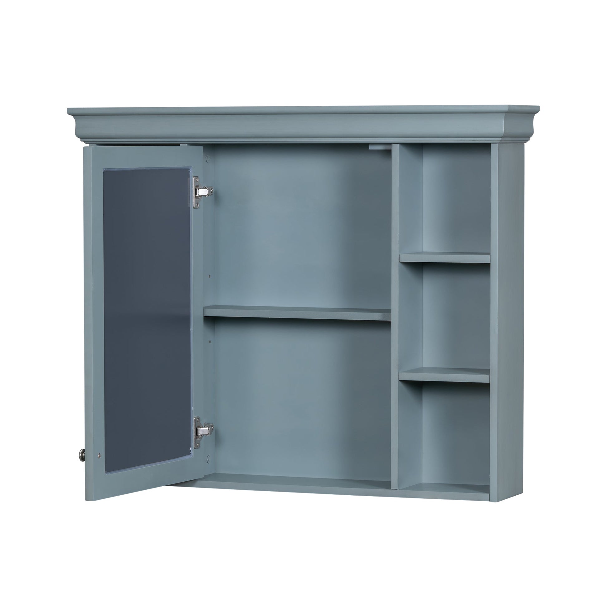 36 inch modern mirror cabinet with adjustable shelves, 2 soft closing doors, and 6 drawer storage cabinet door organizers - Korvel