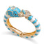 Bracelet ouvert en émail éléphant élégant