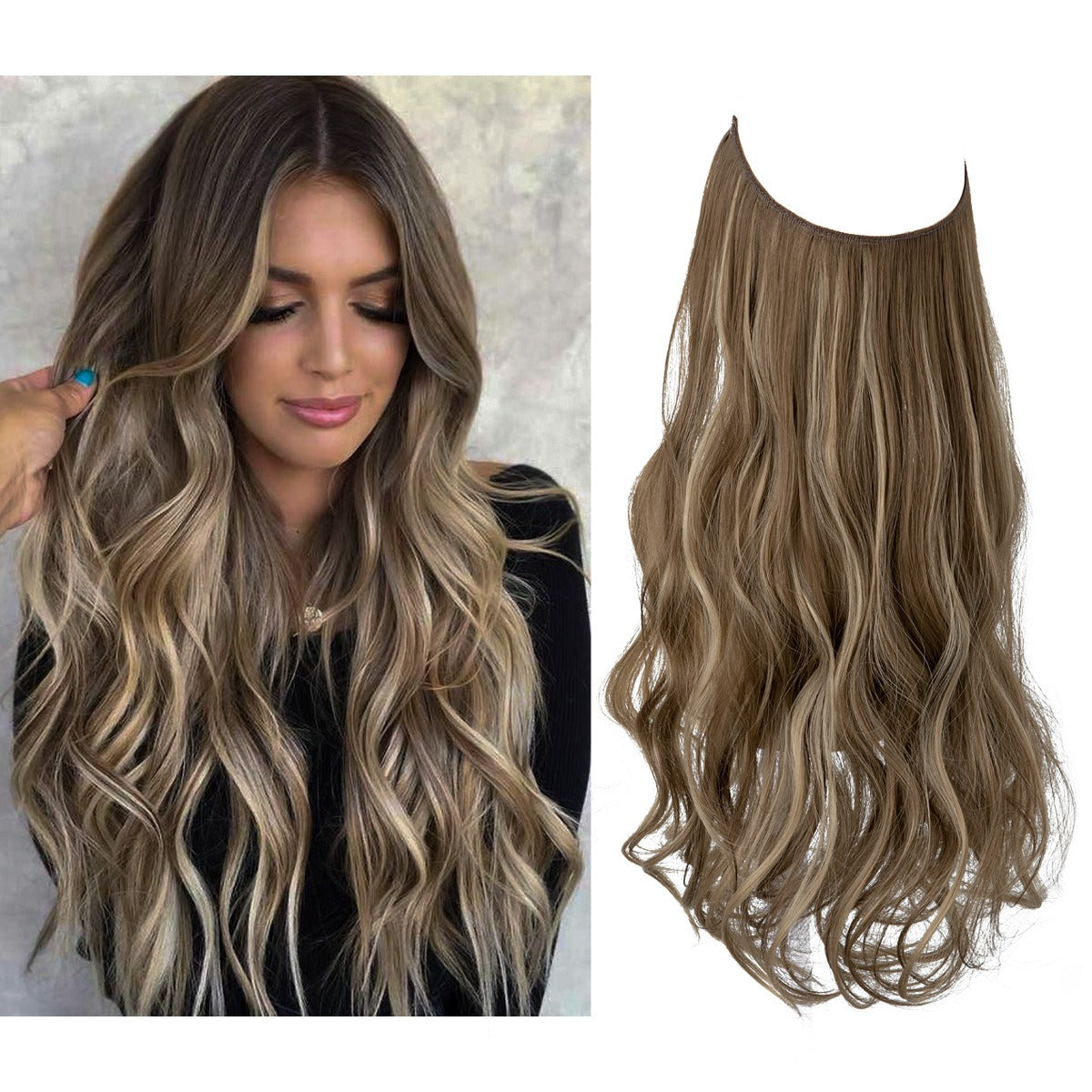 Premium Long Curly Hair Extension - High Temperature Silk