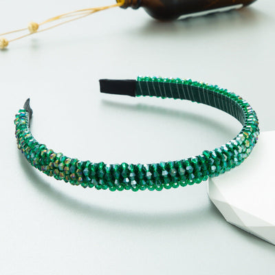 Fish Line Braided String Crystal Hair Band Korean Temperament Senior Sense Wash Face Headband - Korvel