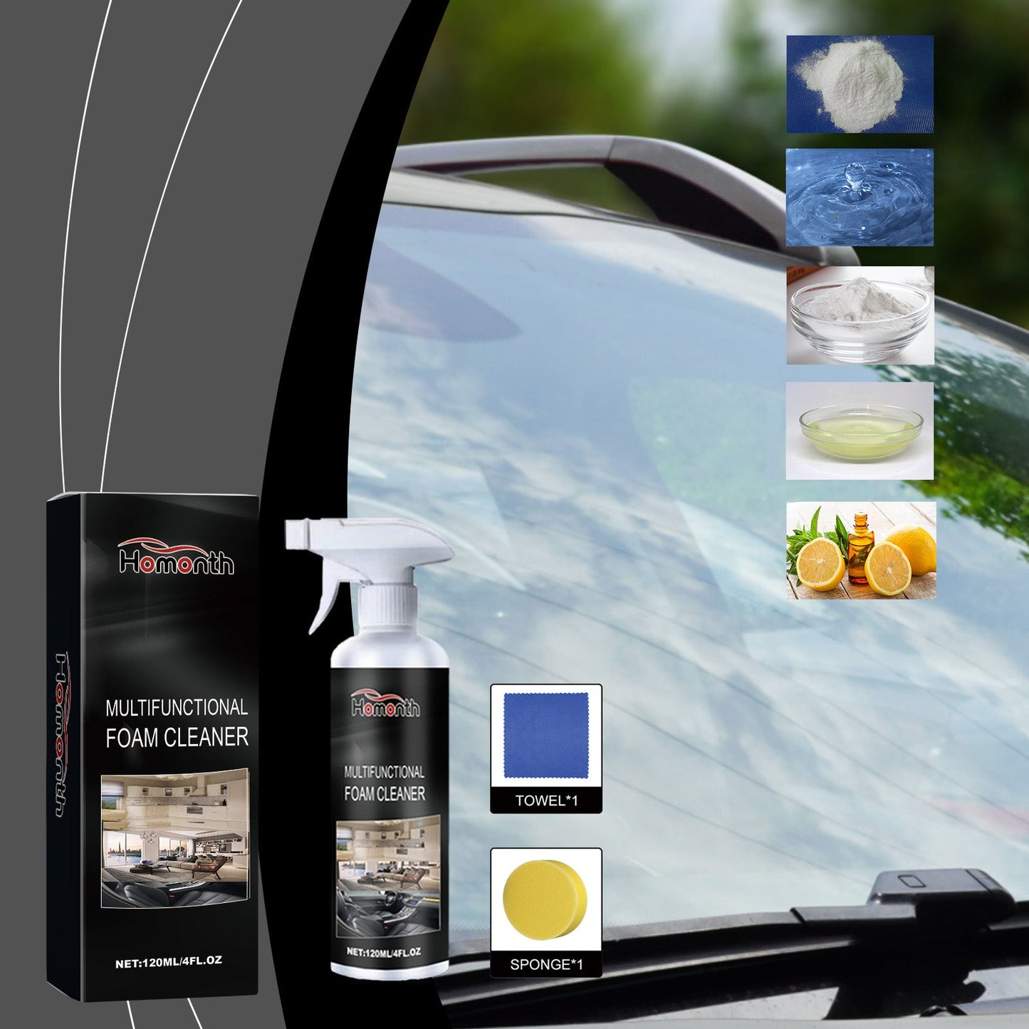 Premium Multifunctional Glass Foam Remover for Vehicles