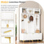 Large storage hall tree with bench, multifunctional storage platform, luxury clothes hanger equipped with 6 gold hooks - Korvel