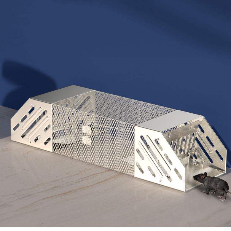 Humane Rat Trap, Chipmunk Rodent Trap That Work for Indoor and Outdoor Small Animal - Mouse Voles Hamsters Live Cage - Korvel