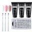 Kit de Poly Gel pour Nail Art Français avec Pinceau UV et Conseils d'Ongles