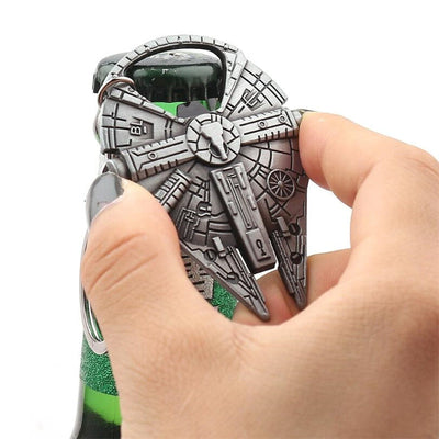 Movie Millennium Falcon Key Chain Cosplay Badge Bottle Opener Fashion Fancy Funny Souvenir Gift Spaceship Key Ring - Korvel
