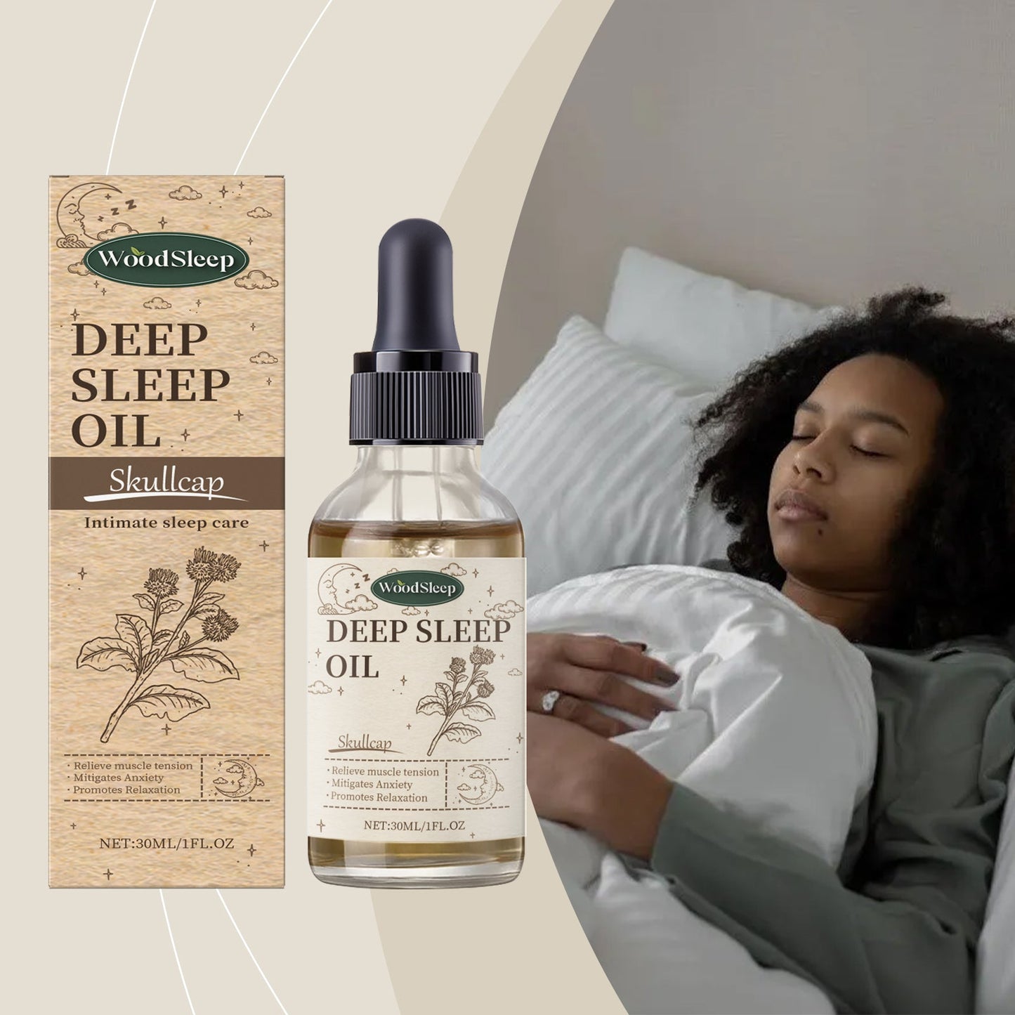 Scutellaria Sleep Essential Oil Eases Sleep, Relaxes And Comforts Portable Skin And Body Care Essential Oil - Korvel
