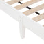 Elegant Twin Bed with Button-Decorated Headboard in White
