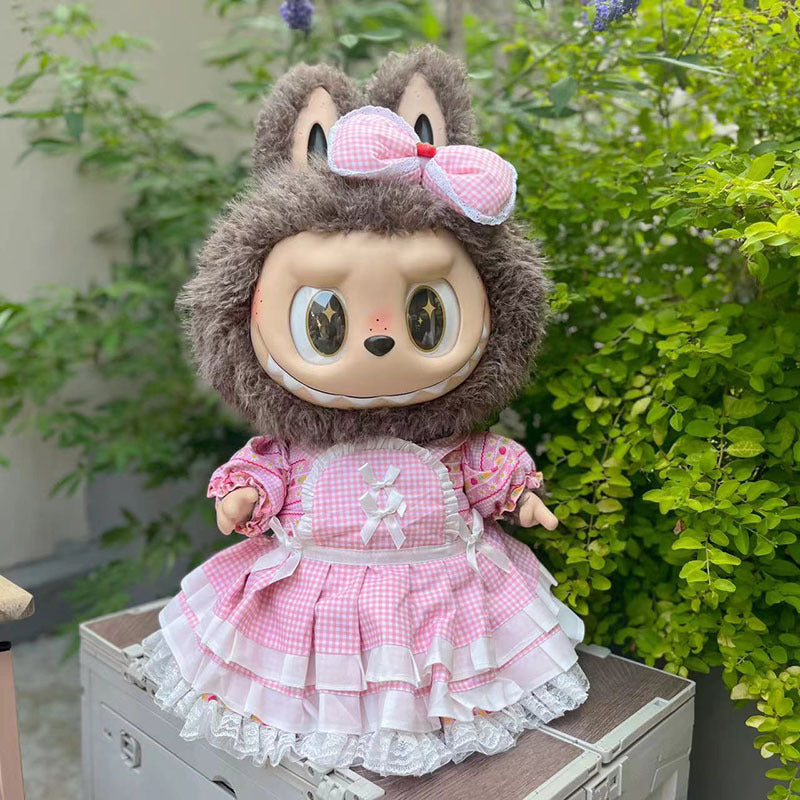 Clothing with 58cm LABUBU Design ZIMOMO Doll Clothes Rubber LABUBU Plush Toy Clothing Cute - Korvel
