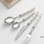 Set of 4 Stainless Steel price Creative Stainless Steel Colorful Pearl Handle Spoon Fork Knife High End Cutlery Set - Korvel