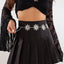Gothic style spider web iron chain body chain retro carved sunflower alloy waist chain - Korvel
