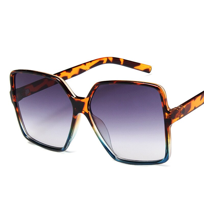 Higody Fashion Women Oversize Sunglasses Gradient Plastic Brand Designer Female Sun Glasses UV400 lentes - Korvel